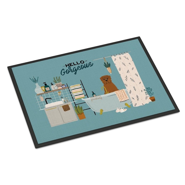 Carolines Treasures 24 x 36 in. Dogue De Bourdeaux in Bathtub Indoor or Outdoor Mat CK7495JMAT - main